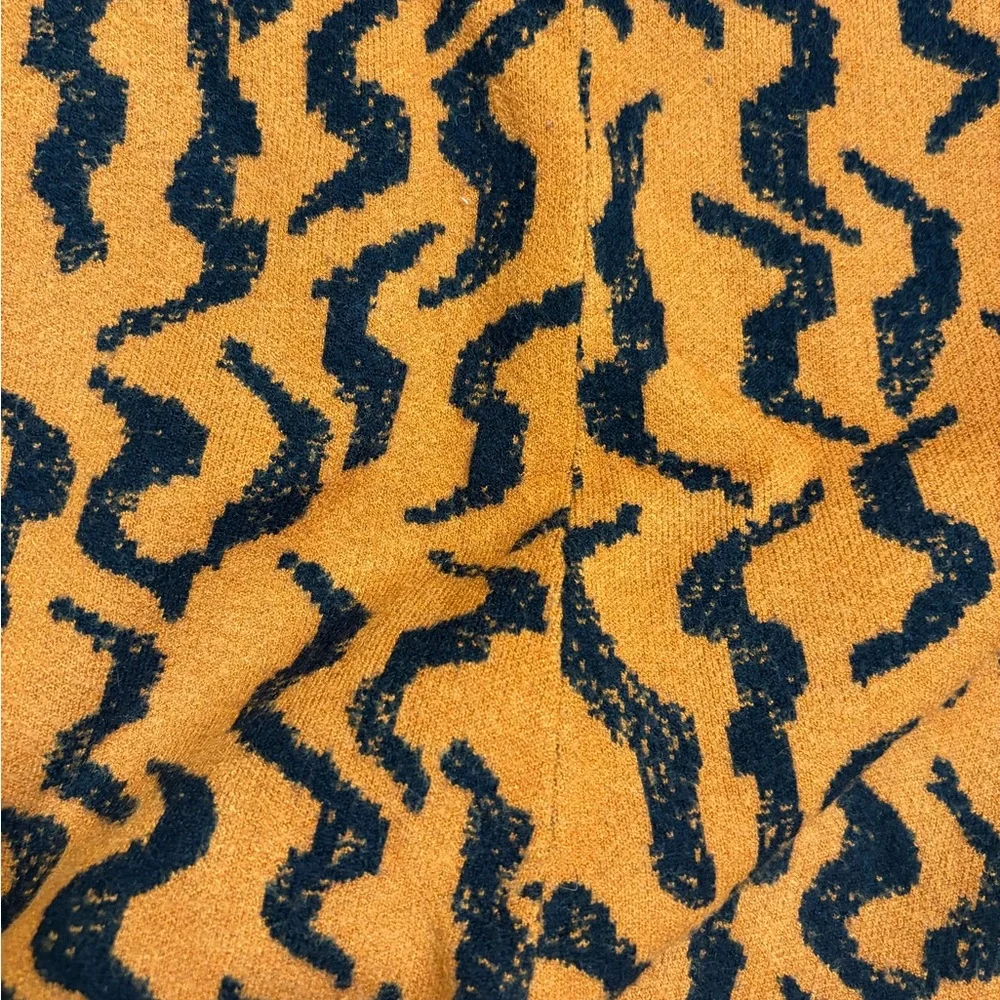 Anthropologie Contrast Tiger Knit Sweater Pants 2x - Picture 4 of 6